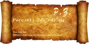 Perczell Zétény névjegykártya